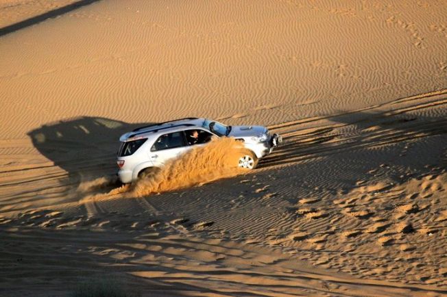 Dune bashing with SUV in Rajasthan desert